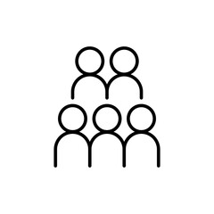 Meeting outline icons, minimalist vector illustration ,simple transparent graphic element .Isolated on white background