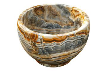 Onyx bowl isolated on transparent background
