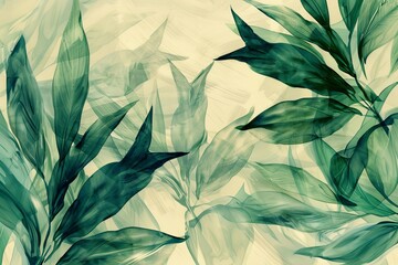 Serenity and nature merge in sage and pine green. Negative space and minimalism create a calming desktop wallpaper.