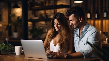 Evening college course  adults gain specialized knowledge, indian specialist takes notes on laptop