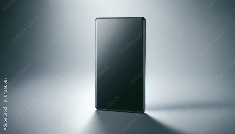 Poster A modern smartphone showcased on a subtle gradient background, ideal for presentation of branding and design concepts. Generative AI