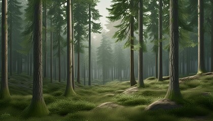 A clean and green path through a moist forest