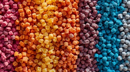 Illustrate a visually striking representation of pellet food