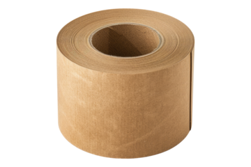 Carton packing tape roll isolated on transparent background