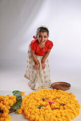 Girl with Kerala festive costume