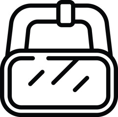Gaming eyewear icon outline vector. Videogame visor. Virtual reality headset