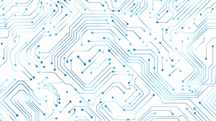 Detailed blue and white circuit board design for technology