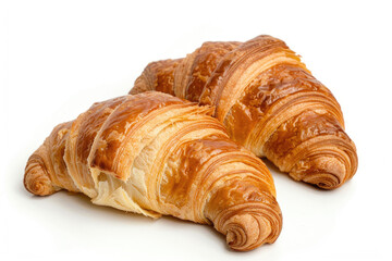 Croissants, golden and flaky
