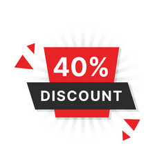 A simple red shape discount tag