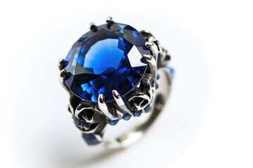 Sapphire ring, luxurious shine