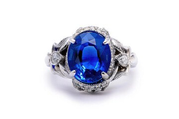 Sapphire ring, luxurious shine