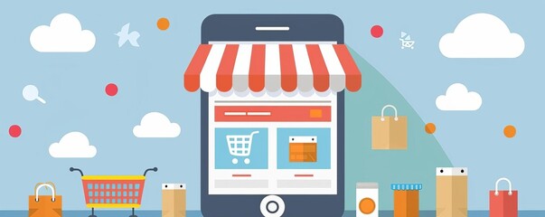 Illustrate the mobile shopping optimization strategies employed by a new business to provide a smooth and intuitive shopping experience on mobile devices