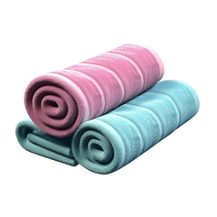 Fresh Rolled Towels on Marble in Spa Setting on Isolated transparent background png. generated with AI