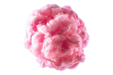 Pink cotton candy isolated on transparent background