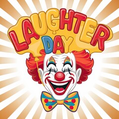 World Laughter Day, Poster, World Laughter Day Poster, banner, World Smile Day, Social Media Post | Happy World Laughter Day, flat illustration. of. laughter day, Post. 5 May World Laughter Day Backgr