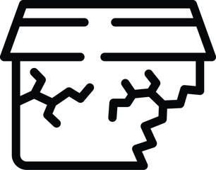 Broken material waste icon outline vector. Garbage sorting. Disposal old products