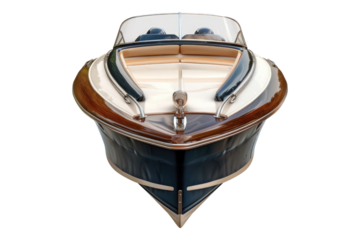 Power boat isolated on transparent background