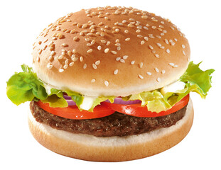 Hamburger mit Sesam Brötchen