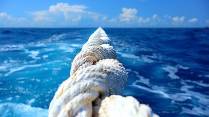 Captured in an intense extreme close-up, crew members collaborate seamlessly to fasten mooring lines, exemplifying the essence of teamwork and professionalism in maritime endeavors