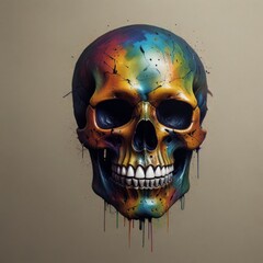 skull on a dark background