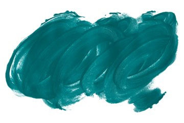 Shiny green brush watercolor painting isolated on transparent background. watercolor png