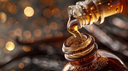 A sleek bottle of pure vanilla extract the key to adding depth and warmth to your baked goods.