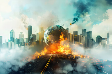 Global Warming, Natural Disaster and Pollution on Earth