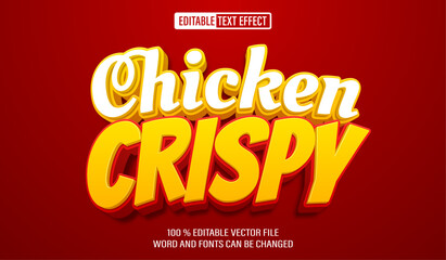 Fototapeta premium Editable 3d text style effect - Chicken Crispy text effect Template