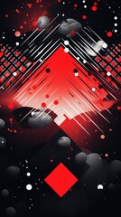 Red and black swirls intertwine in a mesmerizing display of abstract art.