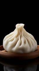 Obraz premium Xiao long bao Chinese dumpling, black background