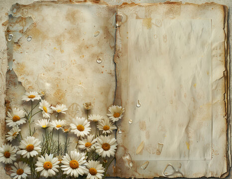 Junk Journal Digital Pages Floral Theme A4 size 