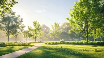 tree, road, nature, landscape, sky, summer, grass, park, trees, forest, field, path, spring, rural, clouds, country, meadow, countryside, golf, beautiful, way, cloud, scenery, outdoor, travel