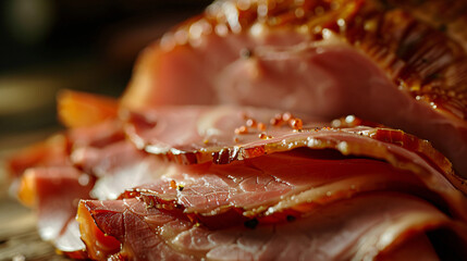 Delicious ham closeup