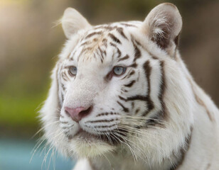 Albino Tiger makro 
