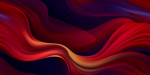 Red and gold abstract seamless pattern with waves, in dynamic neo traditional style