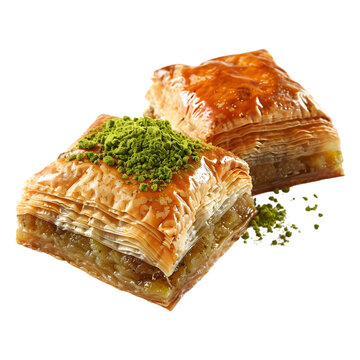 Turkey baklava on transparent background