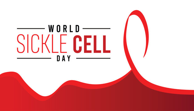 World Sickle Cell day every year in June. Template for background, banner, card, poster with text inscription.