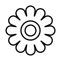 Flowers line icon