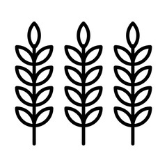 Wheat line icon