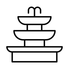 Fountain line icon