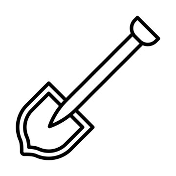 recommend clip art: Shovel line icon
