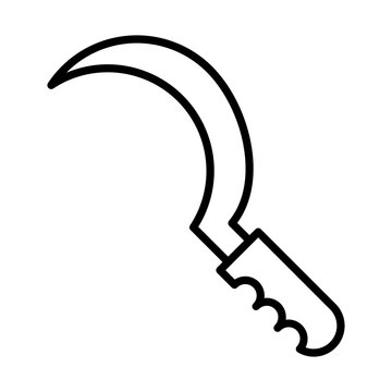 recommend clip art: Sickle line icon