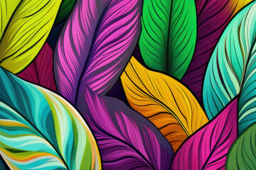 Obraz premium leaf pattern background