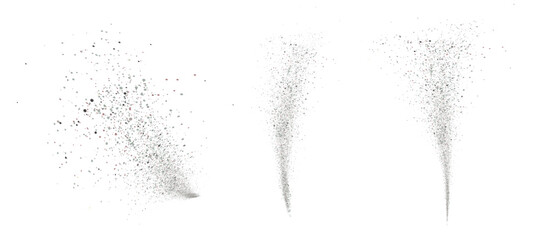 Magic stardust effect. Spray spray with glitter on a white background PNG. A bright explosion of glitter. Sparkling fireworks. Vector illustration
