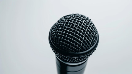 Professional dynamic cardioid microphone. Perfect for recording vocals, podcasts, and more. - obrazy, fototapety, plakaty