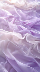 Obraz premium A tranquil and soothing rise of pale lavender and ivory waves, flowing smoothly like a gentle lullaby.
