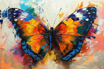 abstract painting butterfly