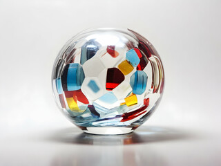 Fototapeta premium glass sphere on a white background Ai generative 