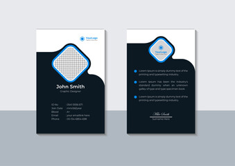 Modern id card design, Creative office id card template, Vector Illustrator