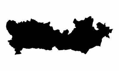 Obraz premium Berkshire county silhouette map